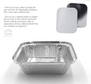 55 PACK - Lidded Aluminum Foil Pan Containers Take-out Pans Disposable Food Containers Simple Pack Made From Extra - SMALL SIZE: 5.5" x 4.5" x 1.9"; 1 lb capacity