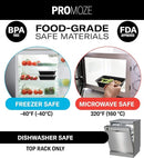 50-Pack Microwave-Safe Reusable Meal Prep Containers with Lids for Food Storage, 24 Ounces - Single Compartment Take-out Bento lunch box made of disposable plastic, safe for the dishwasher and freezer, and free of BPA