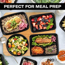 50-Pack Microwave-Safe Reusable Meal Prep Containers with Lids for Food Storage, 24 Ounces - Single Compartment Take-out Bento lunch box made of disposable plastic, safe for the dishwasher and freezer, and free of BPA
