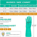 Large Green Chemical Resistant Nitrile Gloves 13" Long Rubber Gloves for Drains, Household 12 Pair Pack.