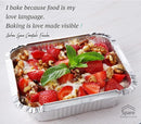55 PACK - Lidded Aluminum Foil Pan Containers Take-out Pans Disposable Food Containers Simple Pack Made From Extra - SMALL SIZE: 5.5" x 4.5" x 1.9"; 1 lb capacity