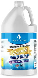 Antibacterial White Lotion Liquid Hand Soap: Bulk Refill Jug. PH Balanced Ultra-Strength. Made In USA (Finesilk, Gallon). Pack of 4
