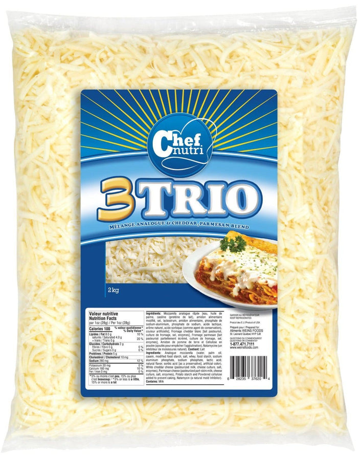 3 Trio Blend Shredded Cheese