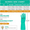 Extra Large Green Chemical Resistant Nitrile Gloves 13" Long Rubber Gloves for Drains, Household 12 Pair Pack.