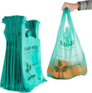 Stock Your Home Eco Grocery Bags - Biodegradable Plastic Grocery Bags - Reusable, (100 Count)