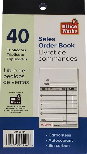 40-ct Triplicate Sales Book