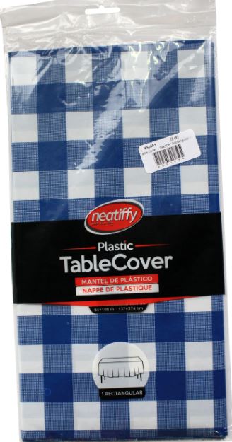 Table Cover Blue Checker