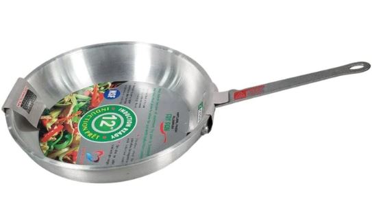 Metal Finish 12" Induction Fry Pan