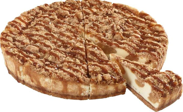 Apple Crisp Cheesecake Sliced