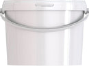 11 L White Pail w/Plastic Handle