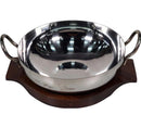 Karahi Steel & Wood Base