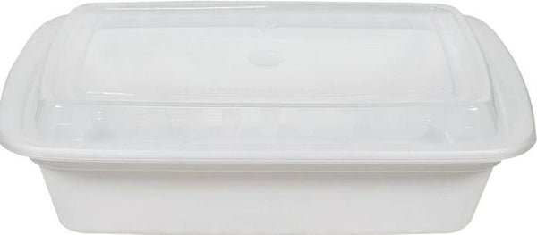 Rectangle White Plastic Container