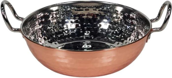 Karahi Hammered SS 450Ml (Copper Plated)