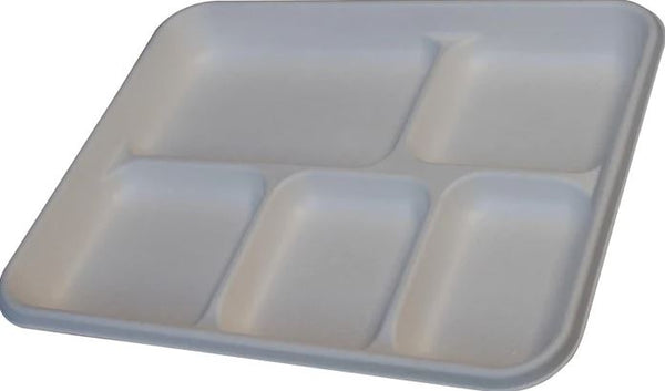 5 Compartment Bagasse Tray