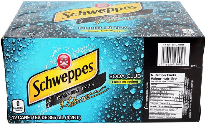 Schweppes Club Soda Cans