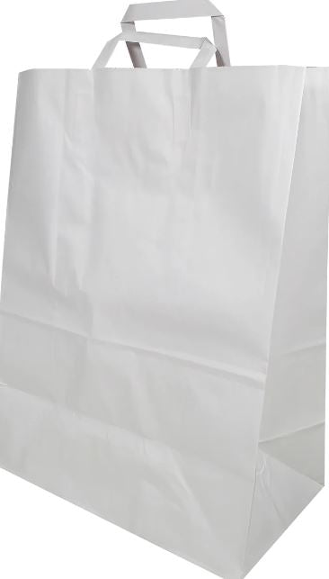 White Paper Flat Handle Bag