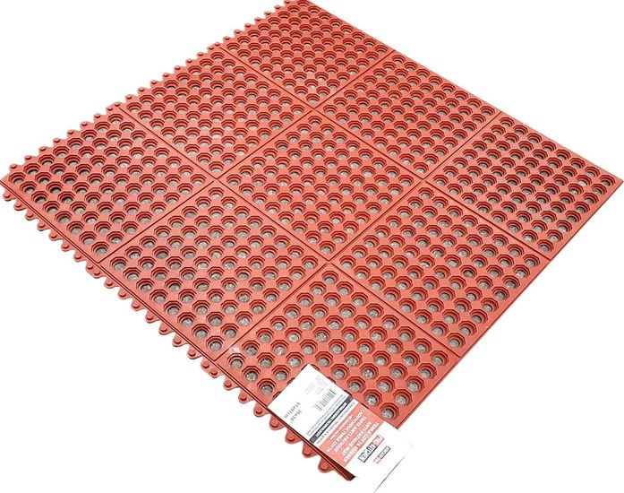 Red Rubber Mat-Terracotta-Grease Resistant