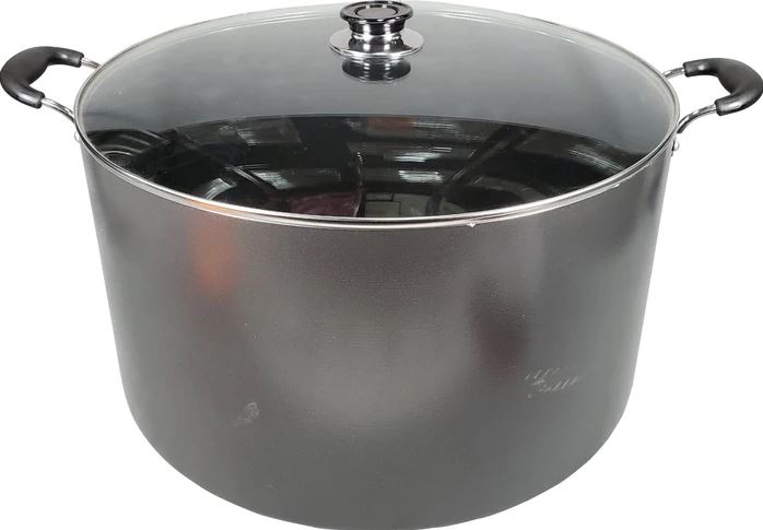 44cm Non-Stick Pot w/Glass Lid