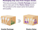 Pantry Value's Light-Weight White Disposable Teaspoons (Formerly Comfy Package)