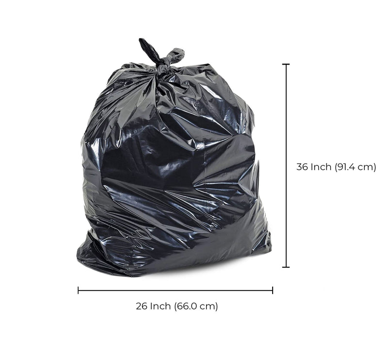 Spartano Black Garbage Bags 26 x 36 Inch (200 Count), Strong Kitchen Garbage Bag for Waste Bin, Multipurpose Trash Bags for Home & Office