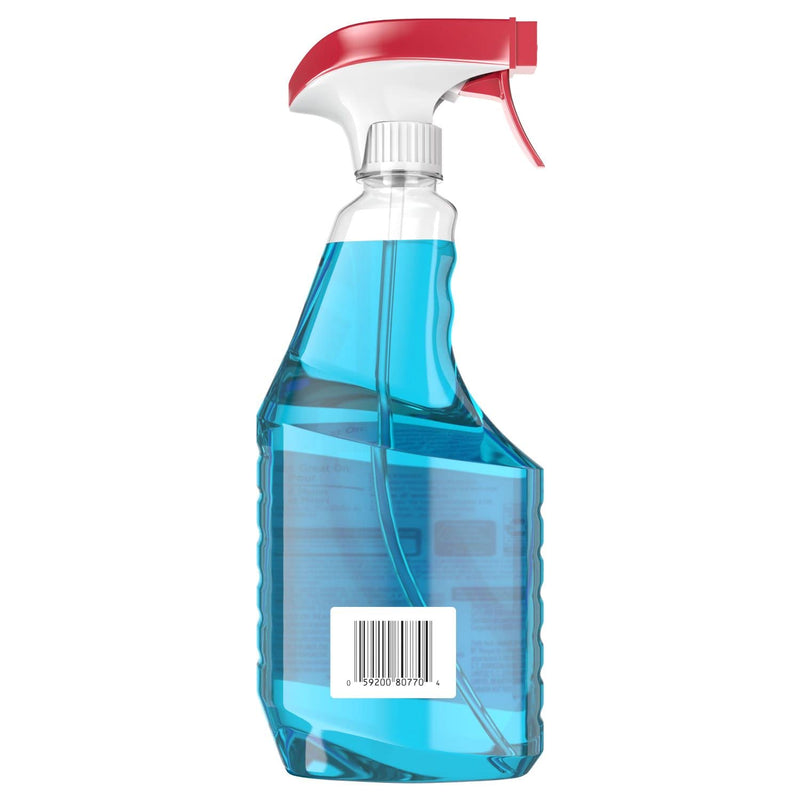 Windex Original Blue Glass and Window Cleaner, Bottles Made from 100% Recycled Plastic, 765mL