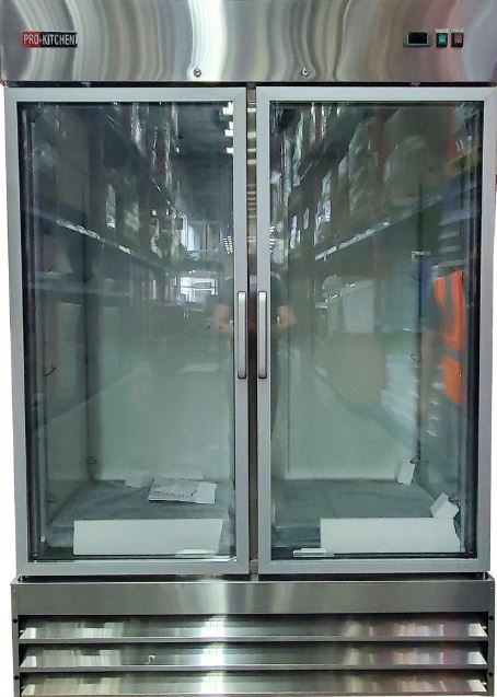 Reach-in Glass 2 Door Refrigerator