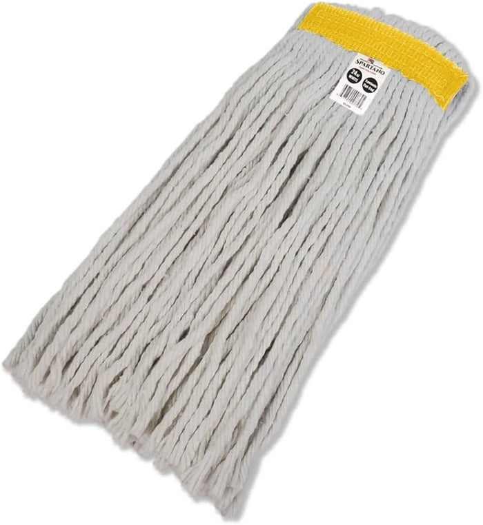 24oz White Synthetic Cut-End Mop Head