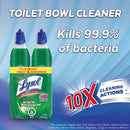 Lysol Toilet Bowl Cleaner, Bleach, For Cleaning and Disinfecting, Stain Removal, 10x cleaning actions, 1420ml, Pack of 2 (2 x 710ml)