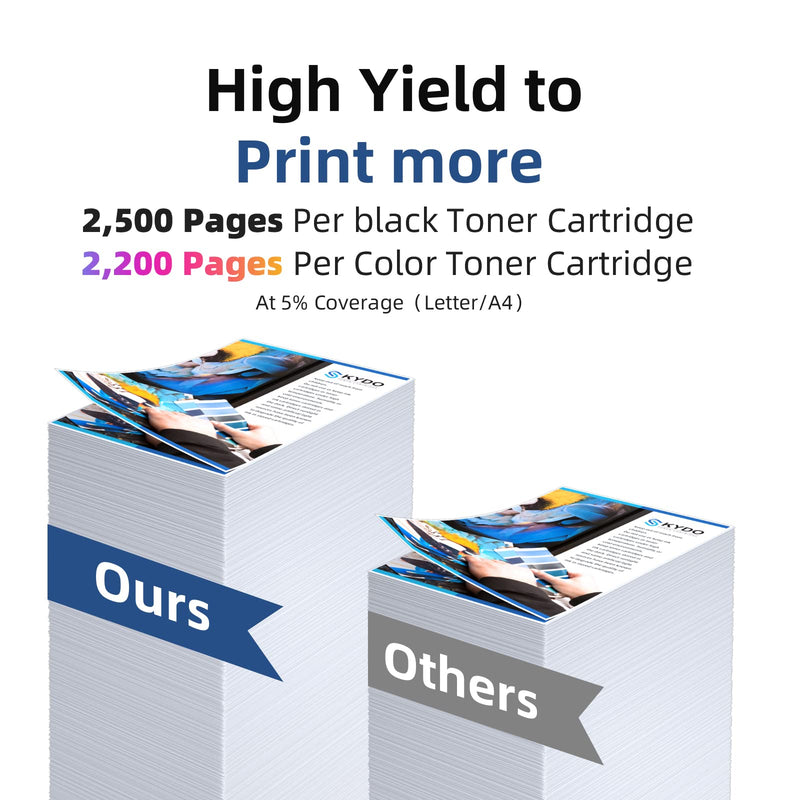 TN221 Toner Cartridges TN225 Toner Replacement for Brother TN221 TN225 TN-221 TN-225 Use with Brother MFC-9130CW HL-3170CDW MFC-9330CDW MFC-9340CDW HL-3140CW HLL3170CDW MFC-9140CDN Printer (4 Pack)