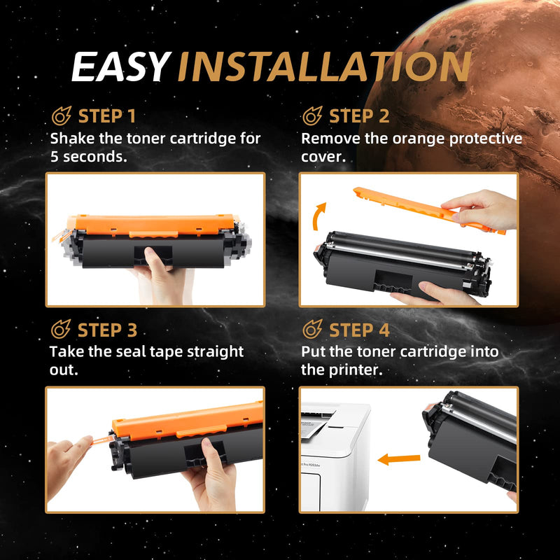 2PK [Latest Chip] CF217A 17A Black Toner Cartridge Replacement for HP 17A CF217A M102w Toner Work with Laserjet Pro M102w M130nw M130fw M130fn M102a M130a Pro MFP M130 M102 Printer Toner (2 Black)