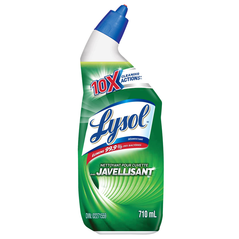 Lysol Toilet Bowl Cleaner, Bleach, For Cleaning and Disinfecting, Stain Removal, 10x cleaning actions, 1420ml, Pack of 2 (2 x 710ml)