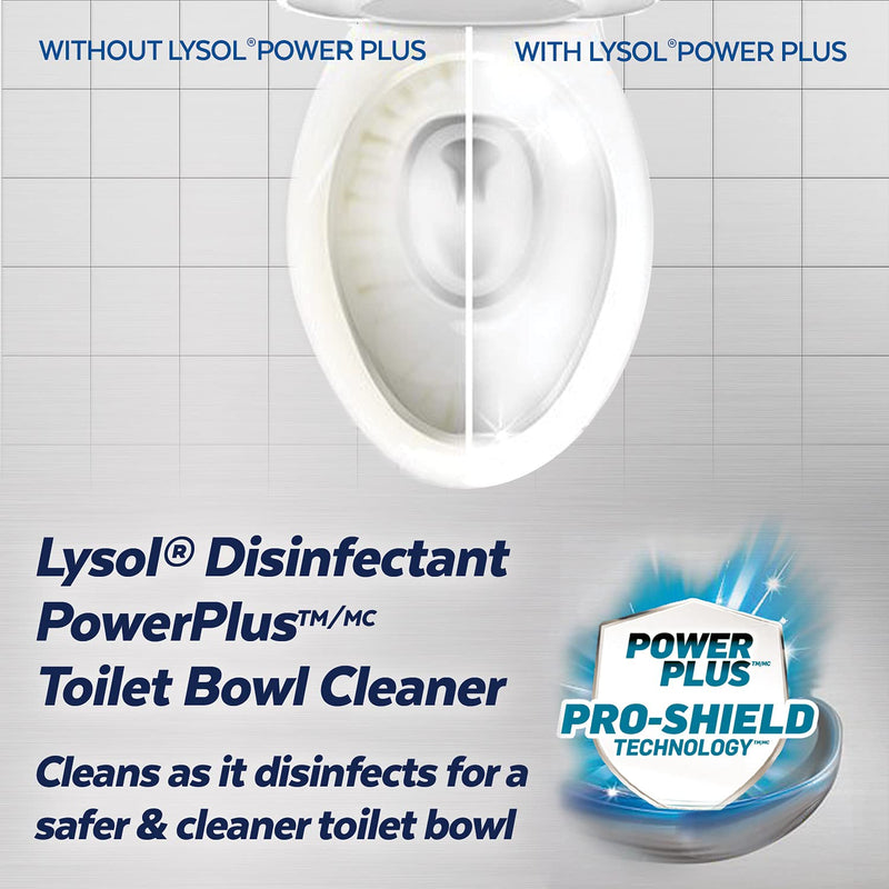 Lysol Toilet Bowl Cleaner, Power Plus, Pro-Shield Technology, Ocean Fresh, For Cleaning and Disinfecting, Repels Stains, 940mL