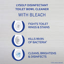 Lysol Toilet Bowl Cleaner, Bleach, For Cleaning and Disinfecting, Stain Removal, 10x cleaning actions, 1420ml, Pack of 2 (2 x 710ml)