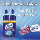 Lysol Toilet Bowl Cleaner, Power, For Cleaning and Disinfecting, Stain Removal, 10x cleaning actions, 1420ml, Pack of 2 (2 x 710ml)