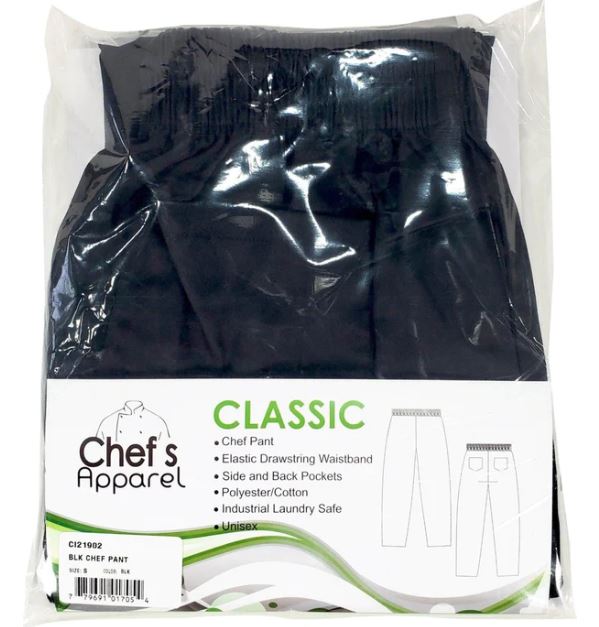 Black Chef Pants S-XL