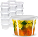 16 oz. (473 mL) Eco Pack 240 Pack Microwave, freezer and dishwasher, safe plastic deli food storage containers with airtight lids Ideal for Food Organization, Portion Control, and Meal Preparation