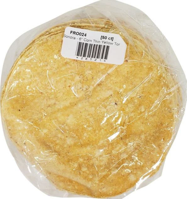 Corn Thin Yellow Tortillas