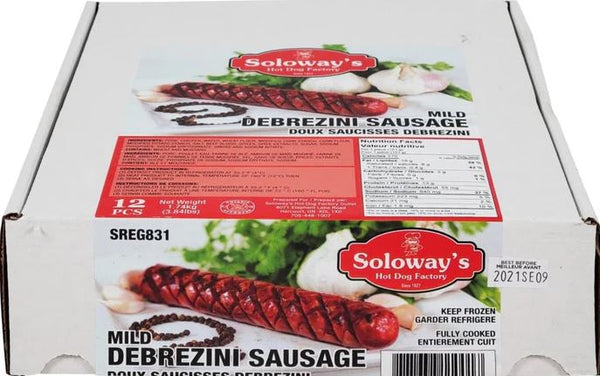 8" Fully Cooked Sausages Debrezini