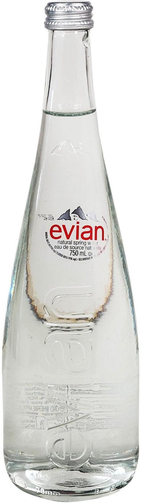 Evian Water Glass Bottles