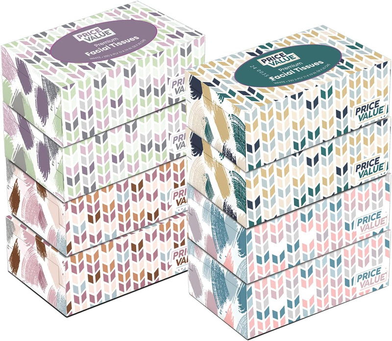 Eco Pack Premium Facial Tissues 100 Sheets Per Box 30 Boxes. Soft Gentle and Durable in A Stylish Box