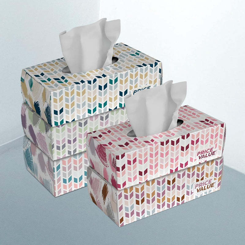 Eco Pack Premium Facial Tissues 100 Sheets Per Box 30 Boxes. Soft Gentle and Durable in A Stylish Box