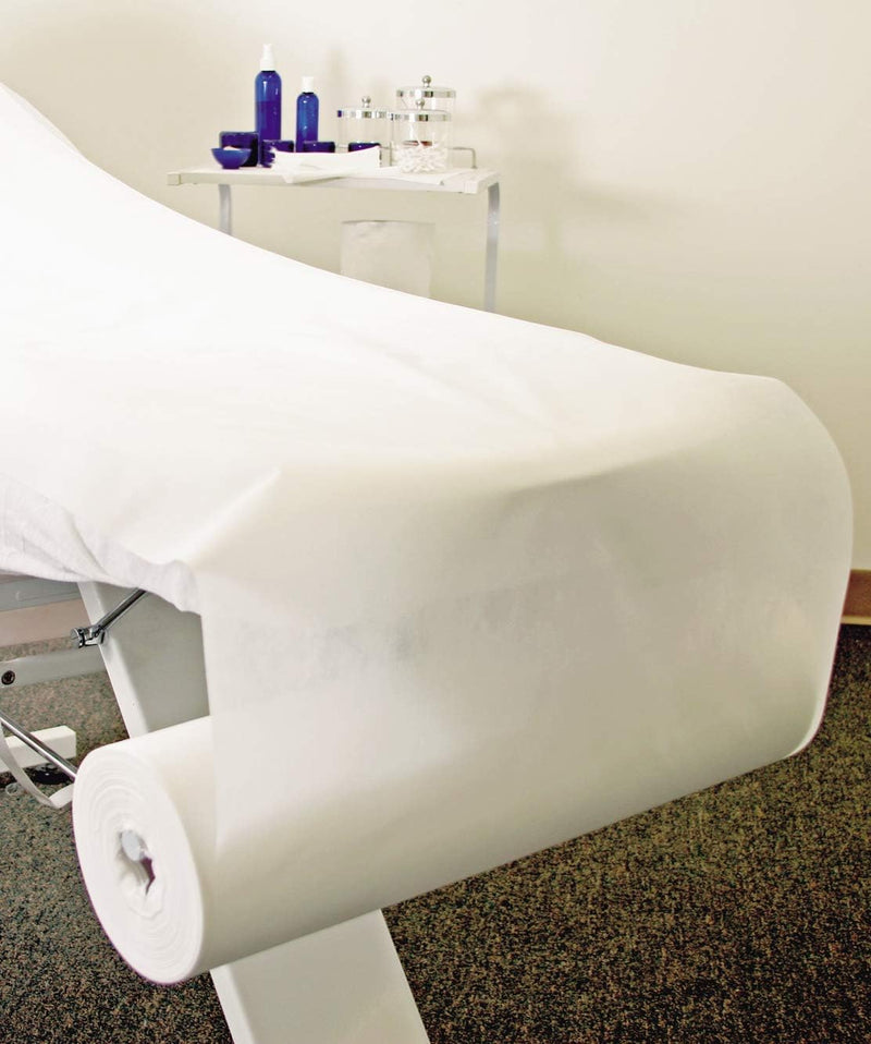 Medical Perforated Disposable Bed Cover Roll, Non-Woven Disposable Exam Bed Sheet Covers for Facial Bed Waxing Bed Exam Table Covers for Massage, 1.8x0.8 meter 50 Pcs Roll