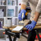 Small Blue Vinyl Gloves, Disposable Gloves - 4 Mil, Latex & Rubber Free, Non-Sterile Powder Free 1000 pack.