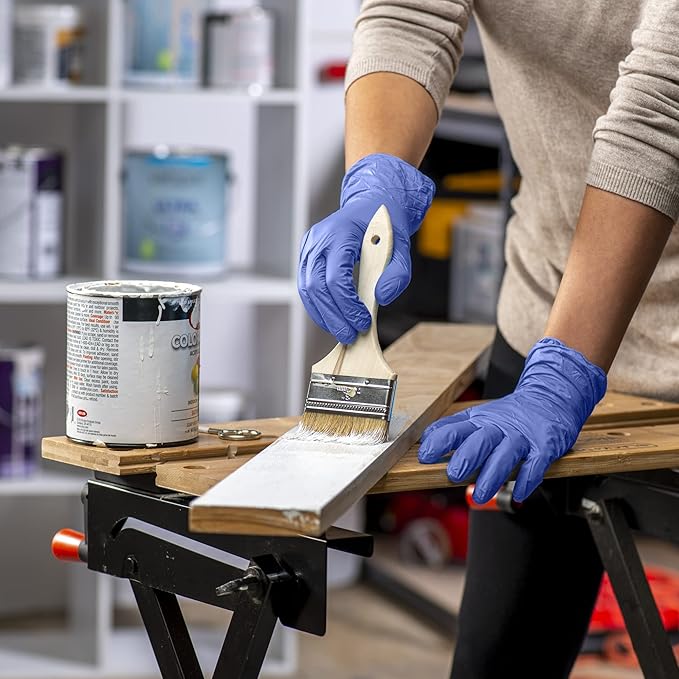 Small Blue Vinyl Gloves, Disposable Gloves - 4 Mil, Latex & Rubber Free, Non-Sterile Powder Free 1000 pack.
