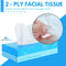 GoGo Facial Tissue, Bulk , White, Flat Facial Tissue Boxes for Business, Convenience case 120 sheets Gogo Facial Tissue - 18/case