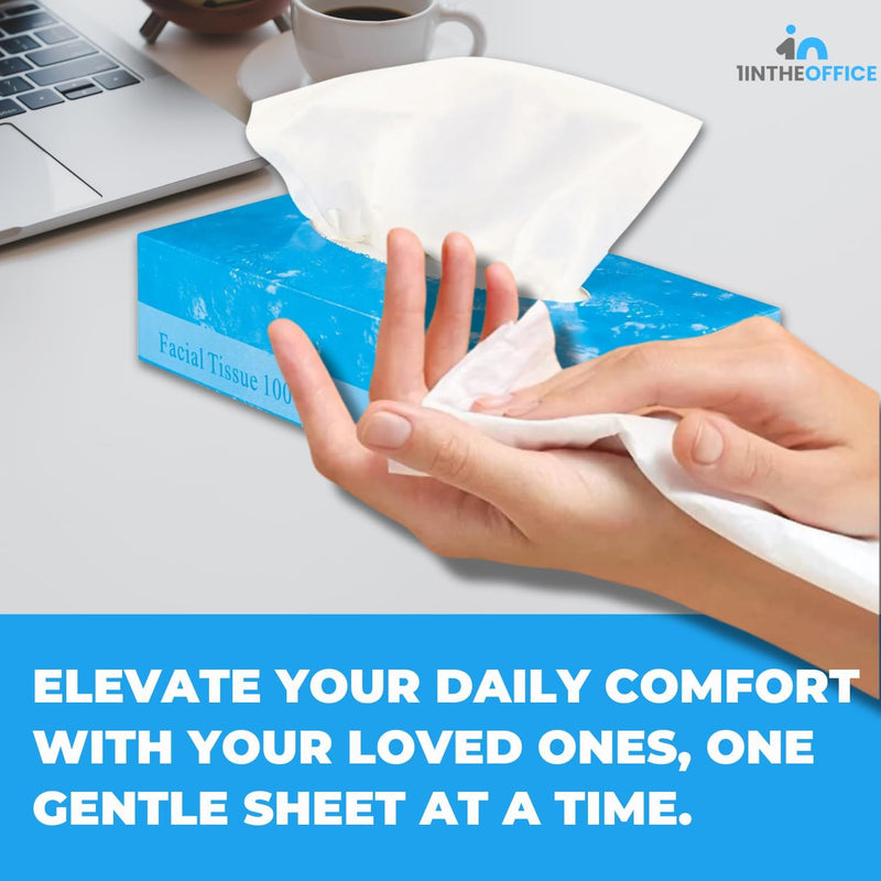 GoGo Facial Tissue, Bulk , White, Flat Facial Tissue Boxes for Business, Convenience case 120 sheets Gogo Facial Tissue - 18/case