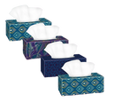 GoGo Facial Tissue, Bulk , White, Flat Facial Tissue Boxes for Business, Convenience Case 4 box, 480 sheets, 3 Ply.