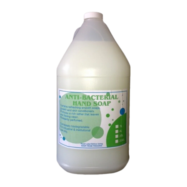 Antibacterial  White Lotion Liquid Hand Soap: Bulk Refill Jug. PH Balanced Ultra-Strength. 4L Antibacterial White Hand Soap - 4 x 4L