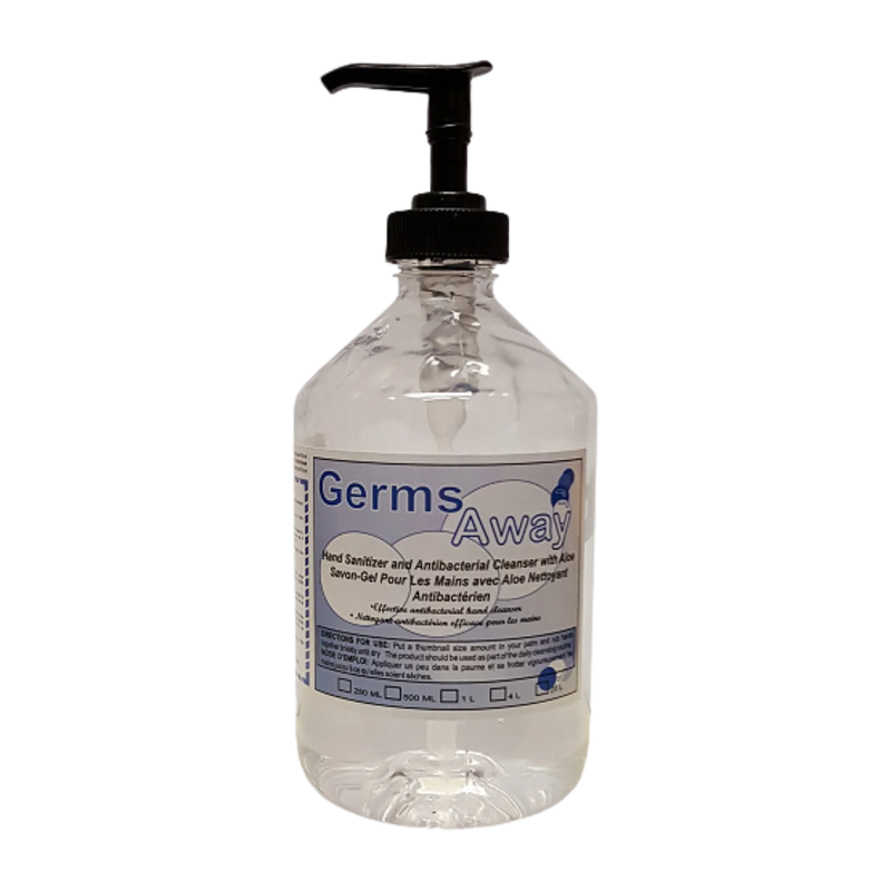 Germs Away clean Germ Attack Foaming Hand Sanitizer, Alcohol Free and Fragrance Free, Moisturizing, 500 ml Countertop Size