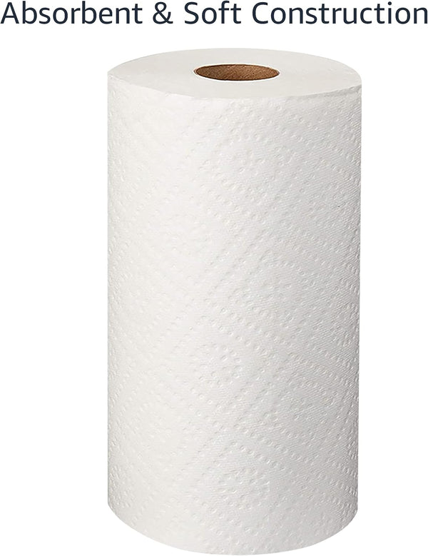 Eco Pack Commercial 2-Ply White Adapt-a-Size Kitchen Paper Towels | Bulk | Adapt-a-size | Individually Wrapped | FSC Certified |70 Towels per Roll (24 Rolls)(11 x 6 Sheet)